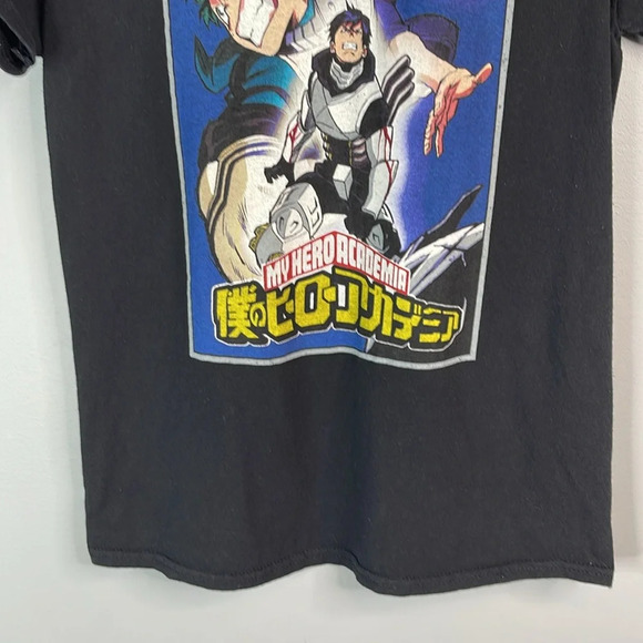 My Hero Academia Manga Series Graphic TShirt Black Crewneck Short Sleeve Izuku S - Picture 5 of 9